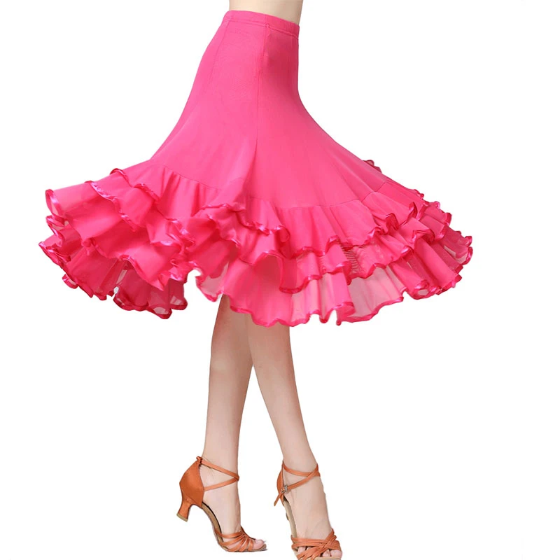 Women Ballroom Dance Skirts Waltz Modern Dancing Skirt Tango