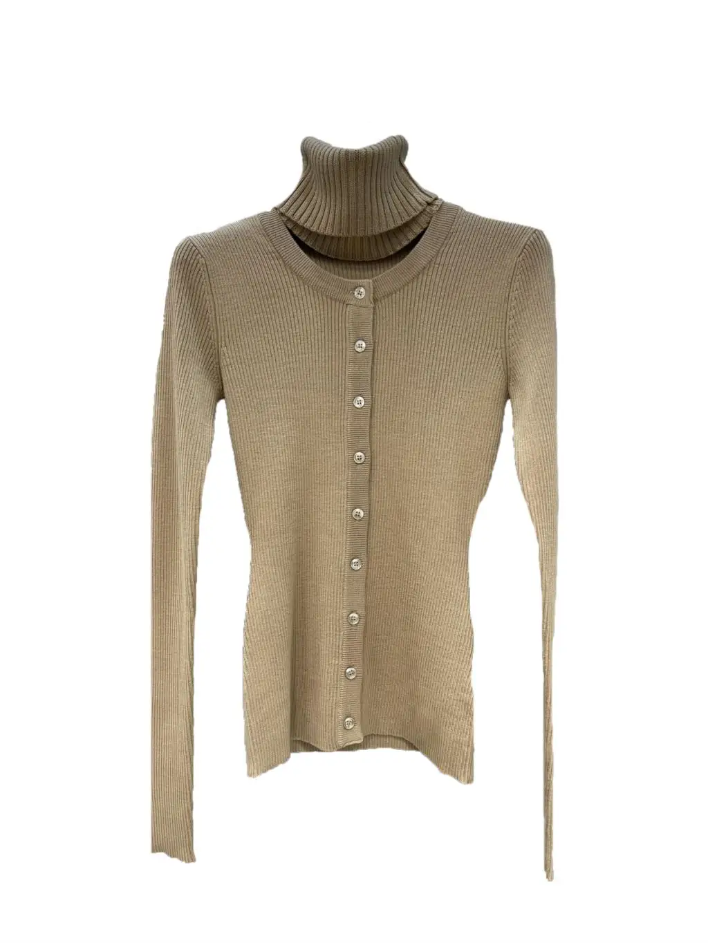 

High neck bottoming sweater fashion casual Slim personality comfortable 2024 fall and winter new 1129