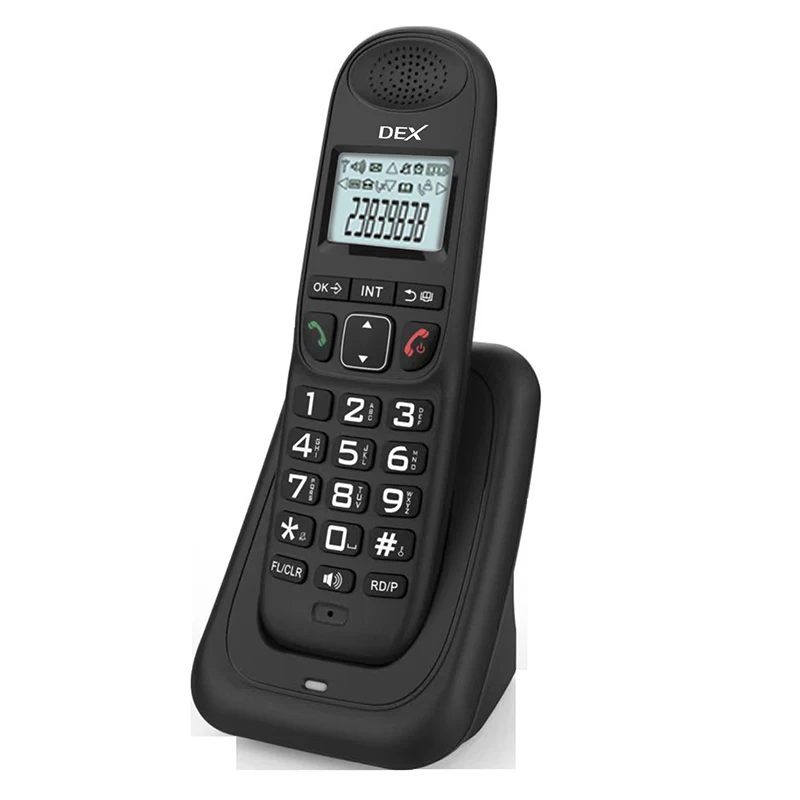 DigitalLowRadiationCordlessPhoneLEDScreenRechargeableBatteries