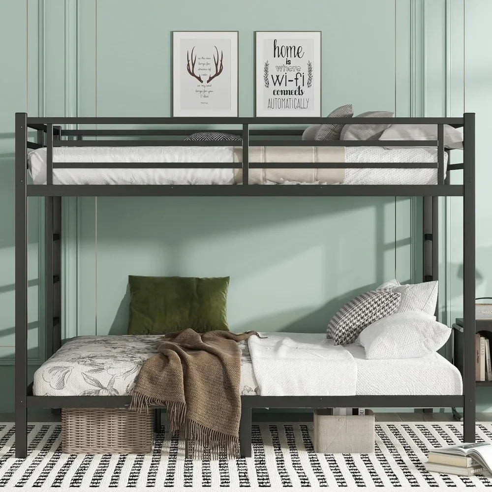 NEW-Queen Over Queen Bunk Beds for Adults,Heavy Duty Adult Bunk Beds,Metal Bunk Bed