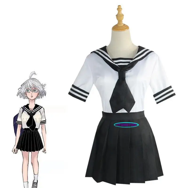 

Anime Senju Kawaragi Cosplay Costume Anime Tokyo Revengers Brahman Skirt Suit Girls Women Sailor School Uniform JK Halloween