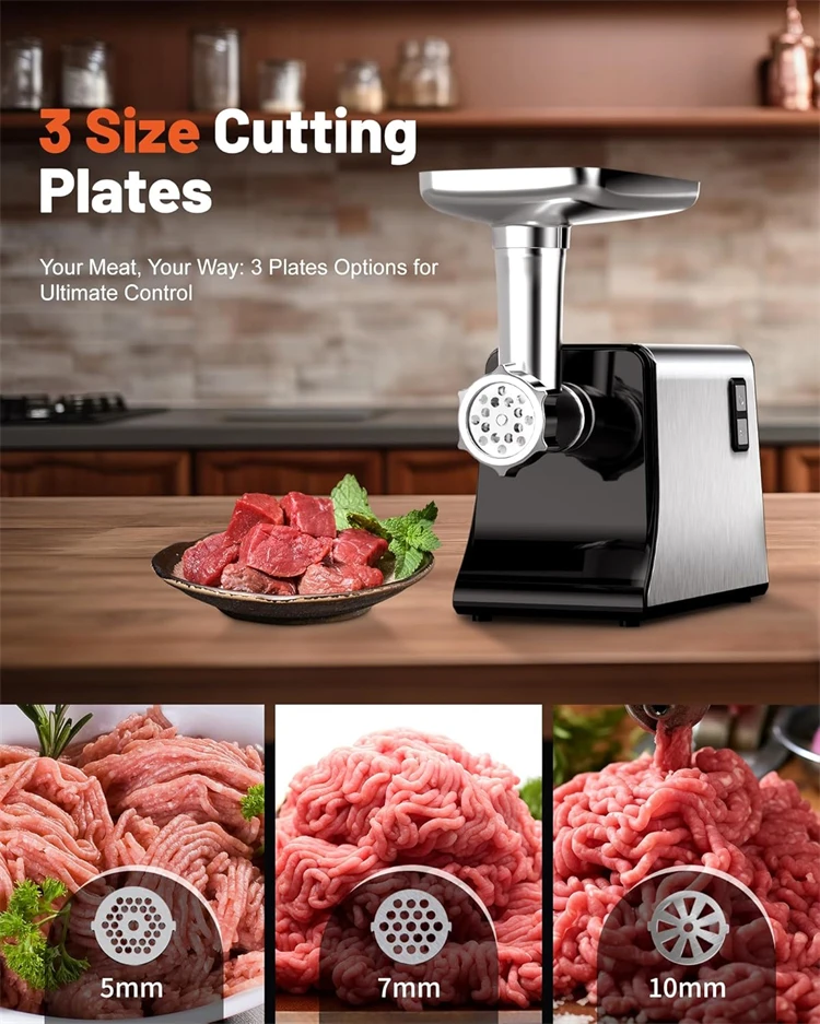 Description Picture 5 of itemLMETJMA Electric Meat Grinder Sausage Stuffer Maker Heavy Duty Meat Mincer with Stainless Steel Cutting Blade Kubbe Kit JT365