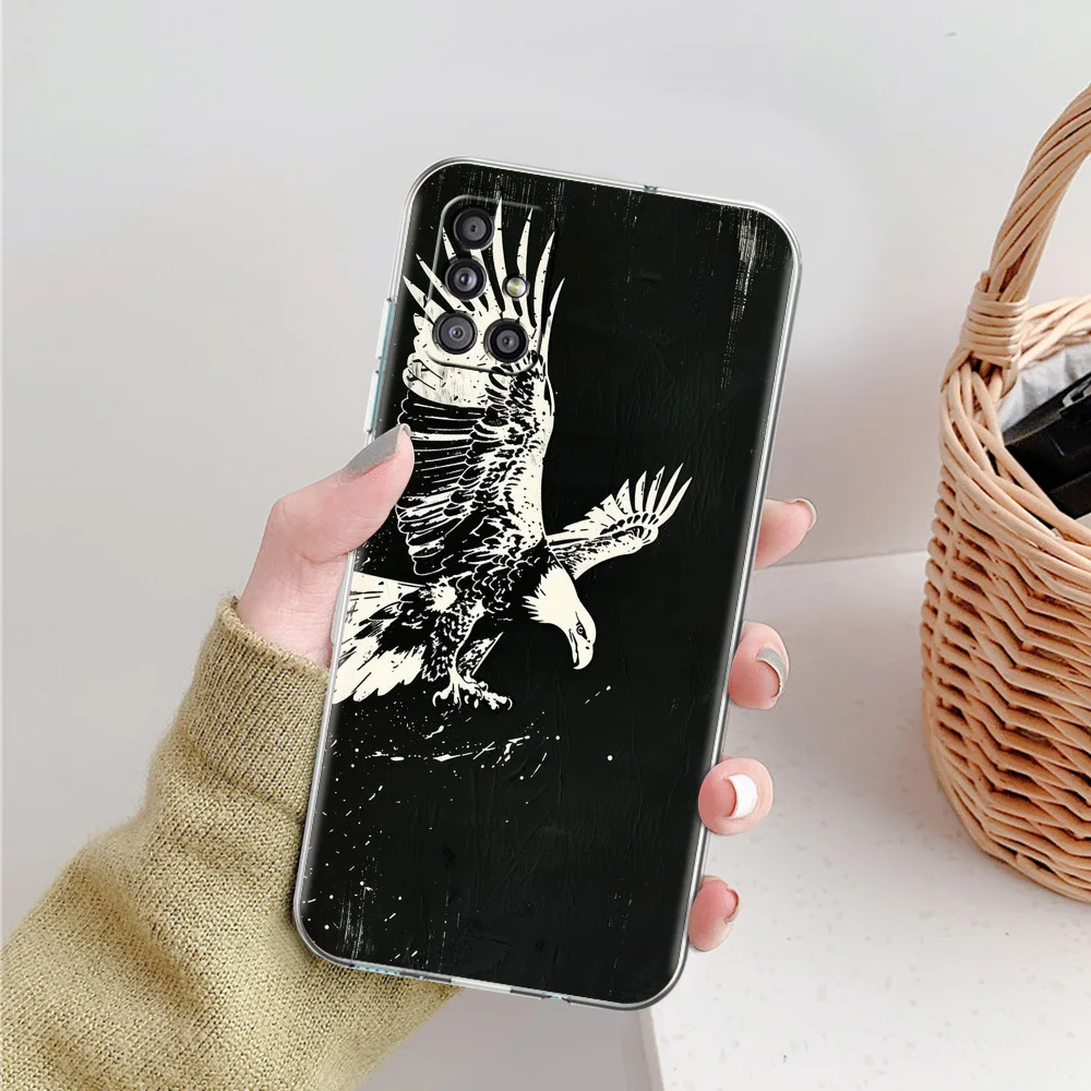 Black Eagle Pattern Phone Case - Stylish and Durable Cover