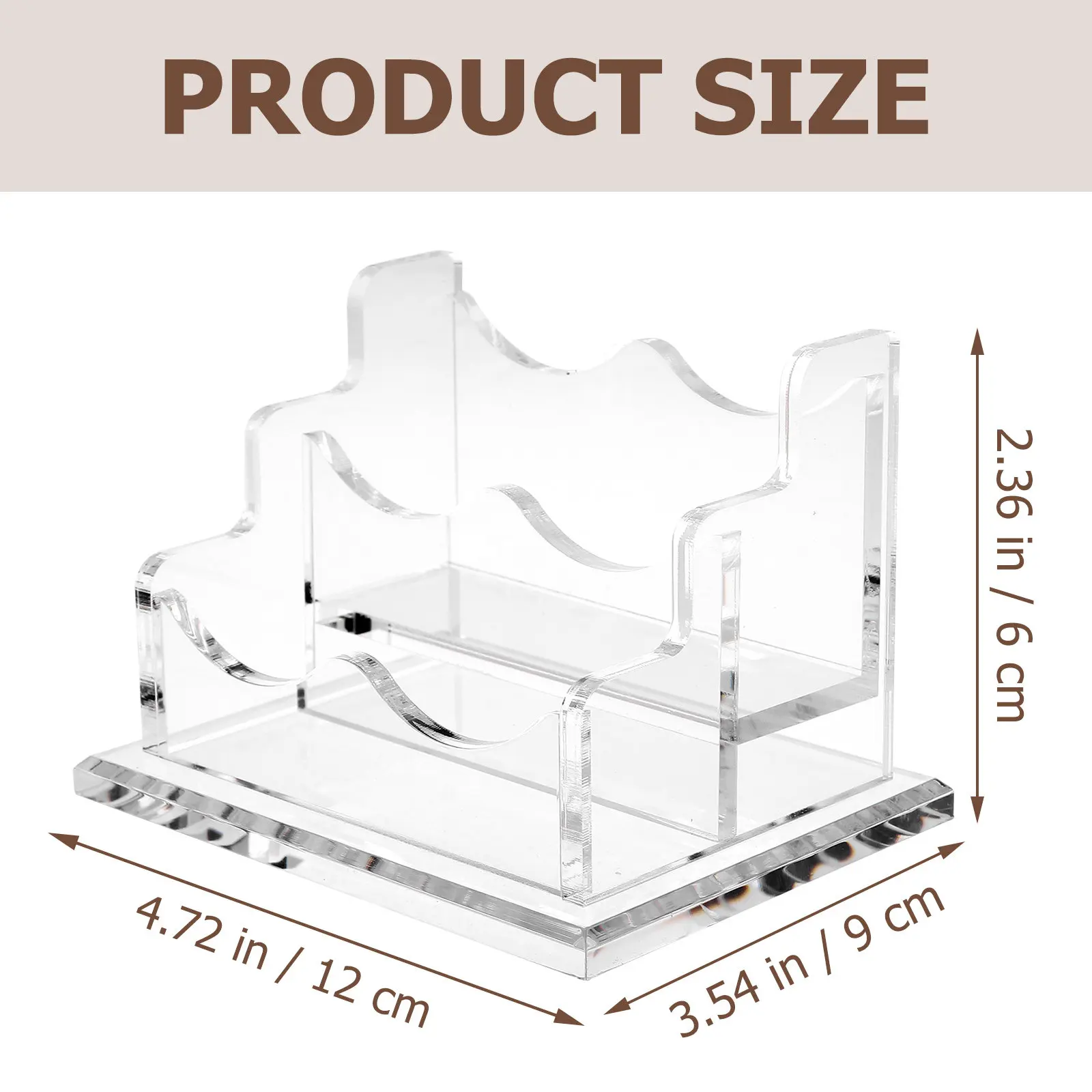 명함 디스플레이 스탠드 투명 아크릴 데스크탑 홀더 대용량 투명 명함 정리함 사무용품
