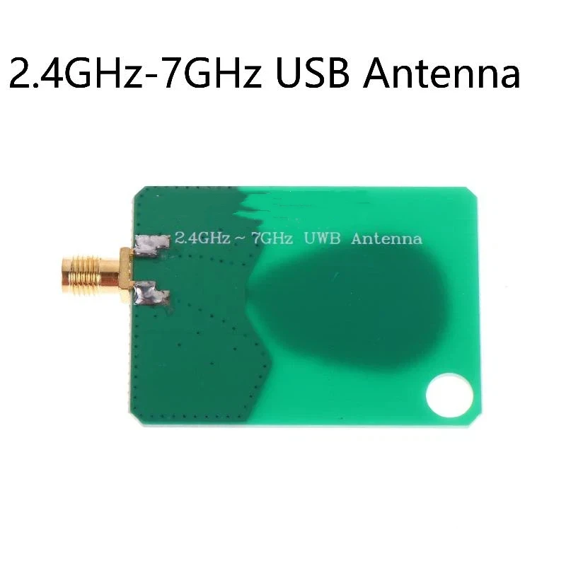 Antenne SMA-K 2.4-7GHz UWB PCB posée sur fond blanc, parfaite pour communications FPV