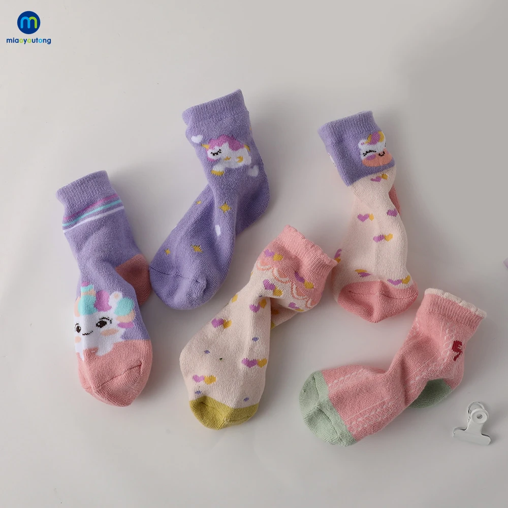 Winter Kids Boys Girls Cotton Socks Hot Warm Baby Toddlers Thick Terry Children Thermal Christmas Socks 5 Pairs/Lot