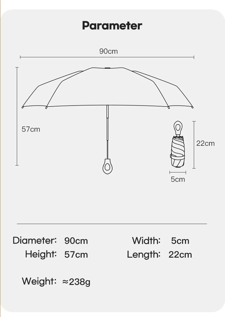 Portable Stylish Sun and Rain Umbrella with Enhanced UV Protection and Wind Resistance