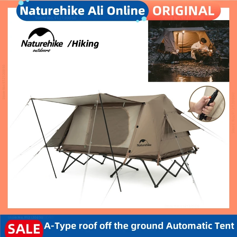 letterlijk dichtheid Gasvormig Naturehike 1-2 People Outdoor Off-ground Automatic Tent Camp Bed Travel  Sun-protection Waterproof 210d Camping Tent Foyer Design - Tents -  AliExpress