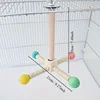 Rotating Bird Perch Stand with Bearing for Parrots - Durable Cork Material, Interactive Enrichment Play Toy for Cage Bird Toys 2