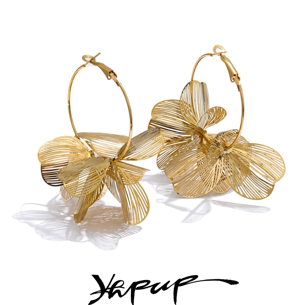Yhpup Stainless Steel Hoop Earrings
