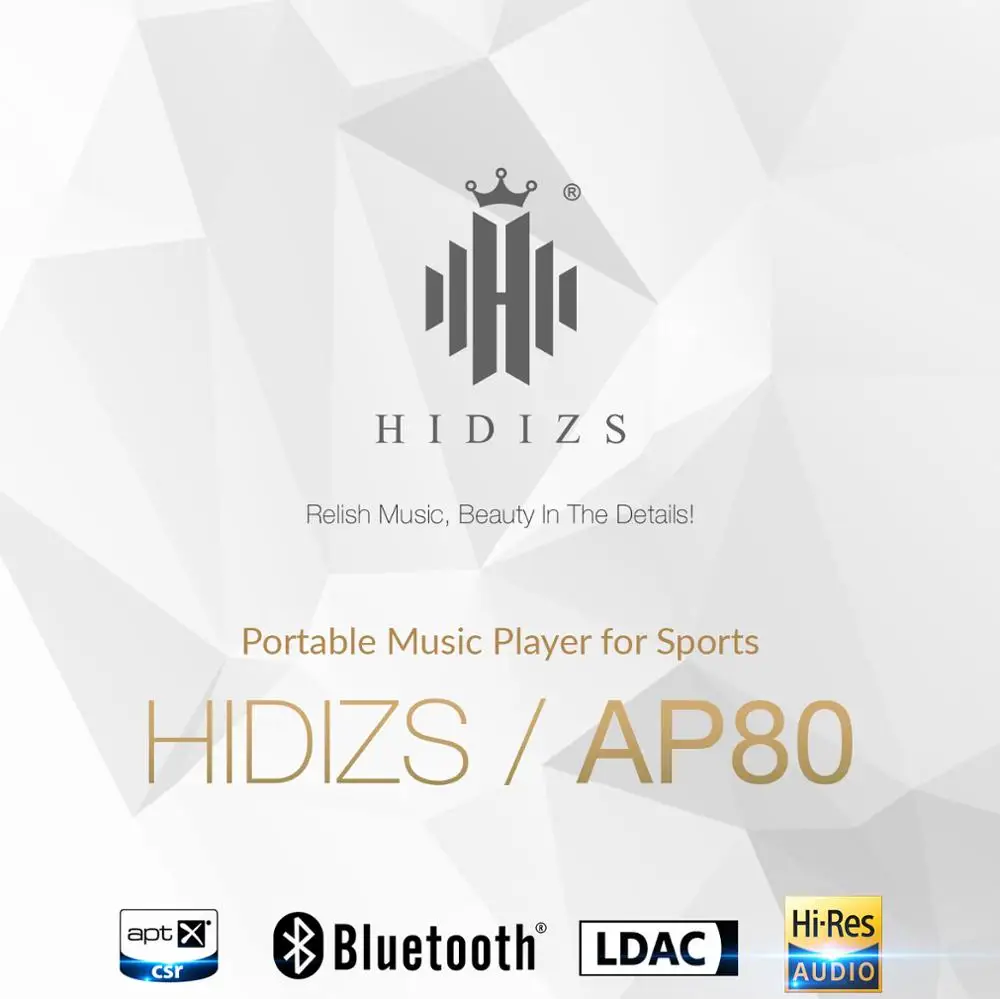 Hidizs AP80 HIFI MP3 Player Portable Touch Screen Sports Bluetooth Music MP3 Player