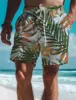 Leaf Tropical Men's Board Shorts Hawaiian Short 3D Printed Swim Trunks Elastic Drawstring Breathable Stretch Short Aloha Style 1