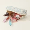 3pcs/set Ladies Quilted Cotton Storage Bag Aesthetic Printed Makeup Bag Women's Large Capacity Toiletry Organizer Cosmetic Pouch 5