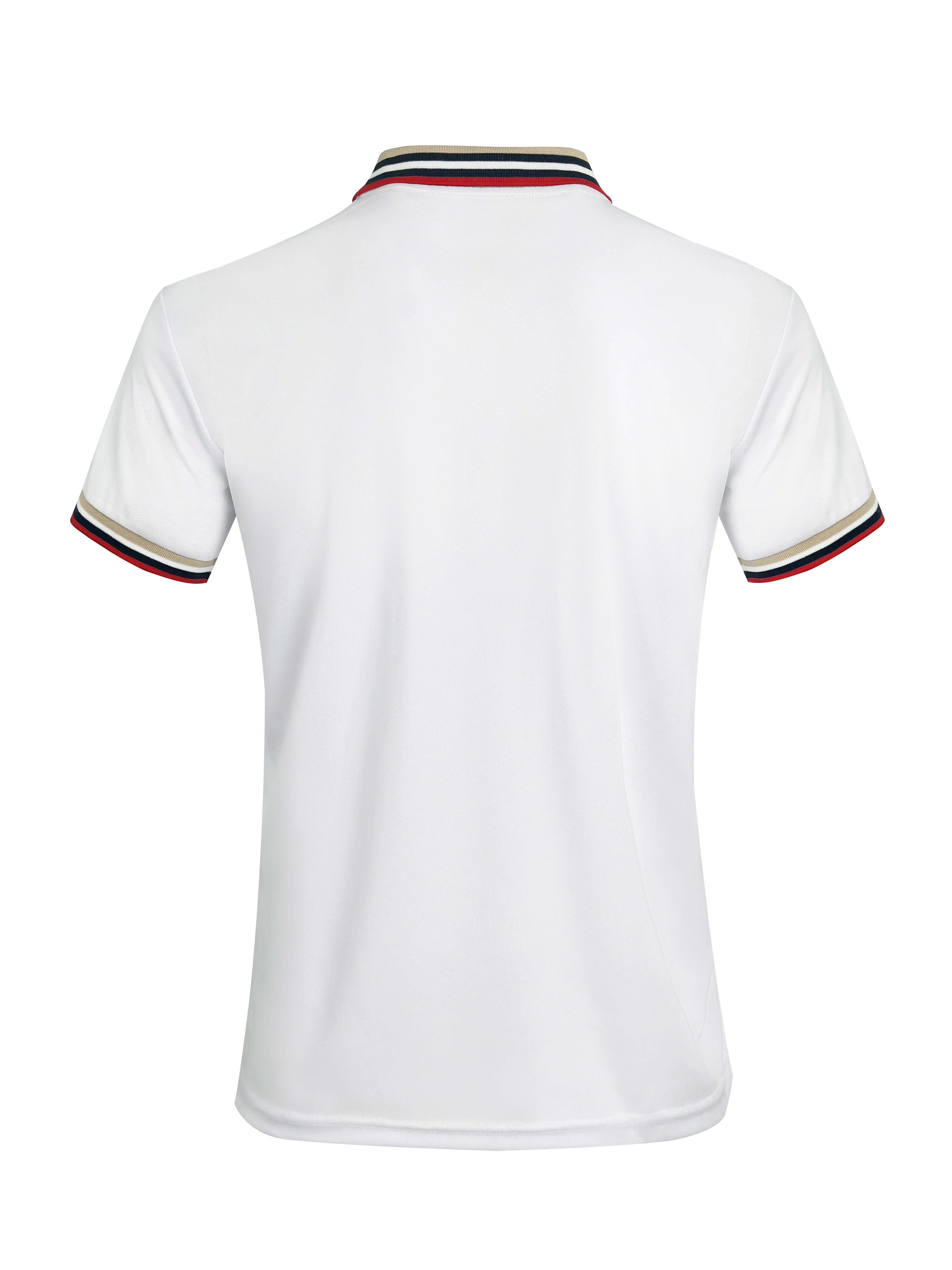 Männer Sommer solide lässig Büro atmungsaktive Baumwolle Polo-Shirt Modemarke männliches Geschäft hochwertige gestreifte Kurzarm Top – Detail 9