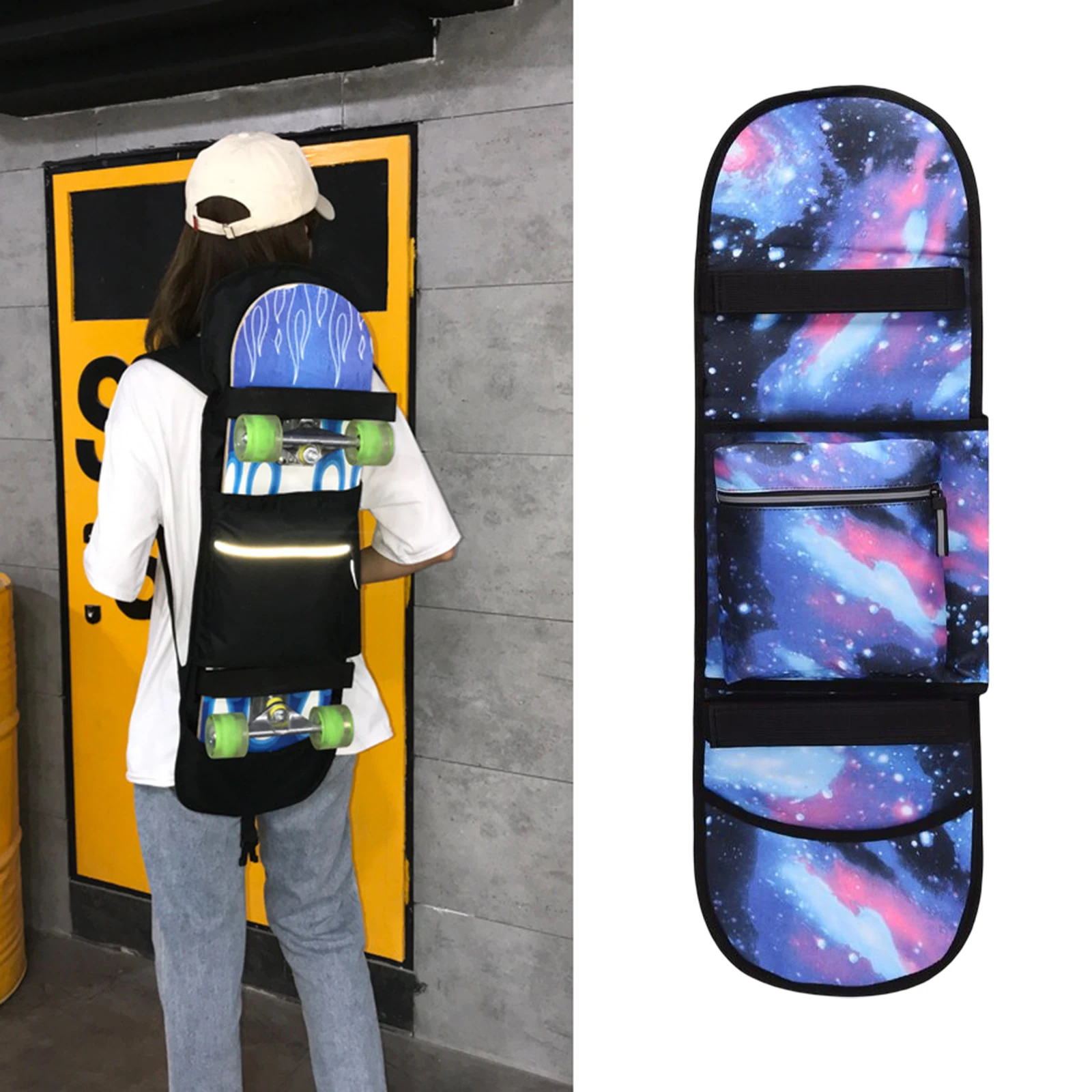 Skateboard Backpacks Bag Longboard Carry Case Adjustable Shoulder Straps Electric Skateboard BagHandy Backpack Waterproof Travel