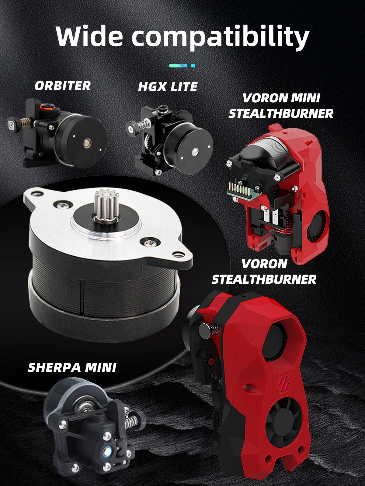 Pancake Motor para Impressora 3d Resistência à Temperatura Extrusora de Movimentação Dupla Motor de Passo para Voron 0.1 0.2 36 mm Classe h Nema14-round - Imagem 5