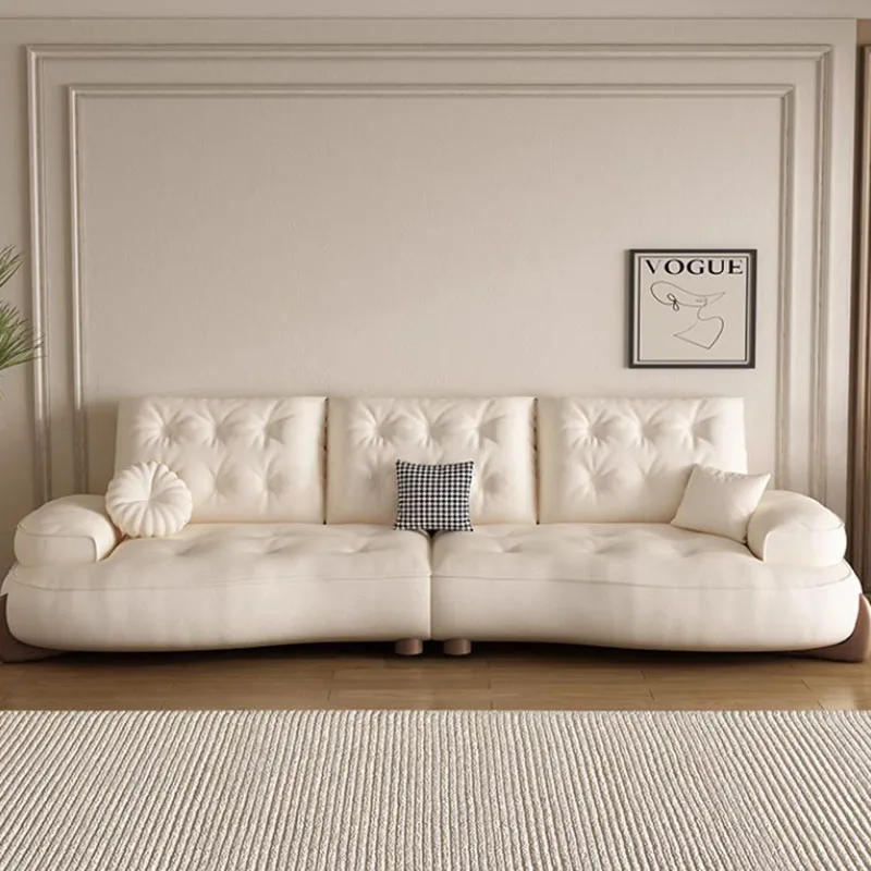 

Cozy Nordic Fancy Sofa Chairs Living Room Modern Relaxing Lounge Puffs Sofa White Designer Divano Soggiorno Di Lusso Furniture