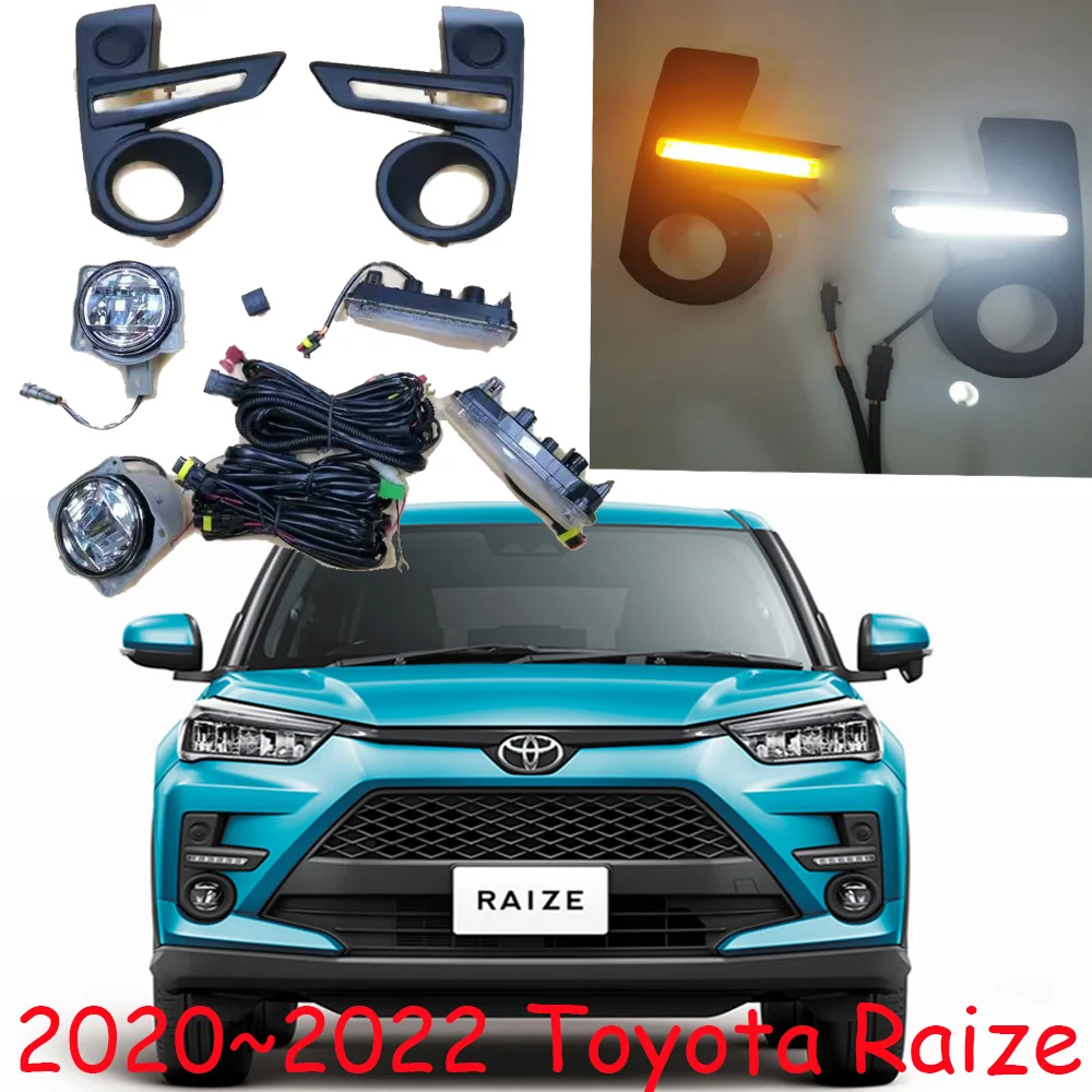 

Автомобильный бампер, светильник для Toyota Raize, дневсветильник 2020 ~ 2023y DRL, автомобильные аксессуары, светодиодный ные фары Raize, противотумансветильник