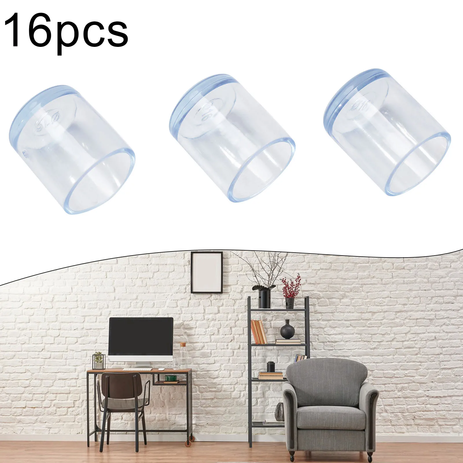 16pcs Chair Leg Cap Rubber Feet Protector Pads Non-slip Furniture Table Covers Furniture Leveling Feet Home Decor