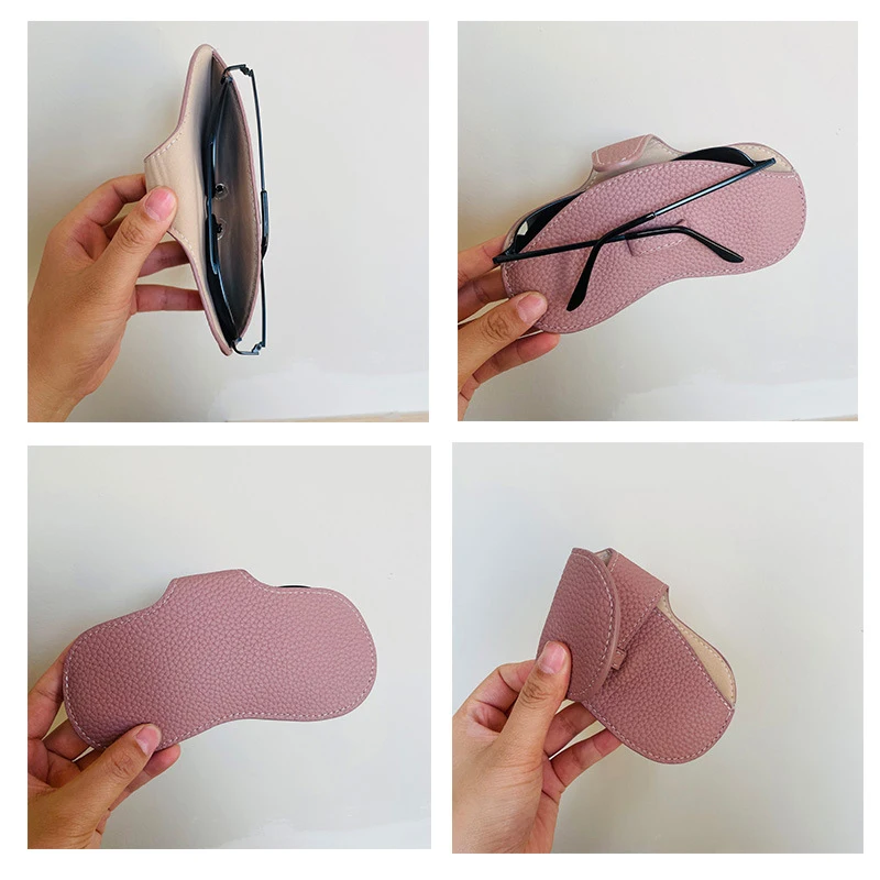 Glasses Storage Bag PU Leather Portable