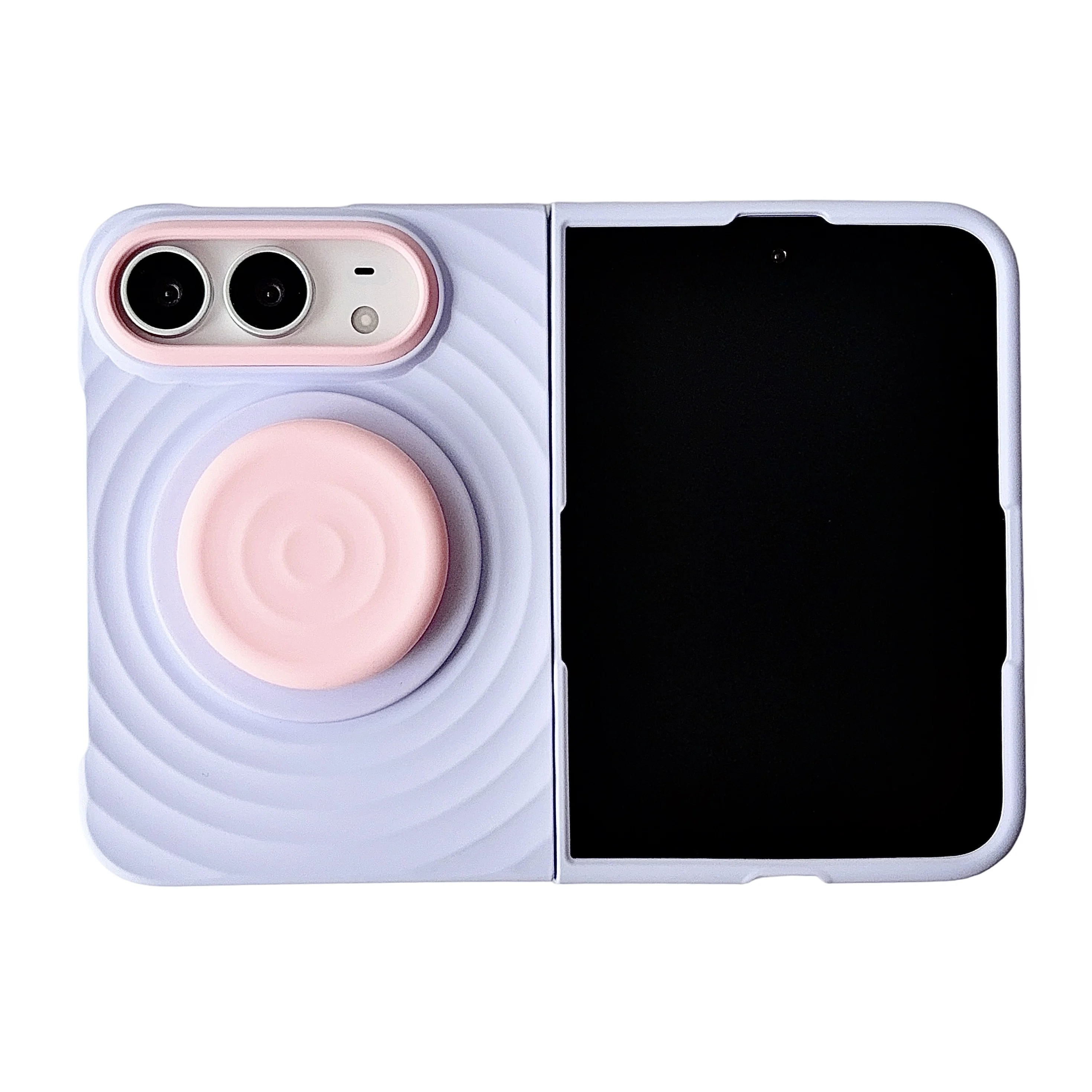 Luxury Silicone Ripples Cover with Magnetic Ring Stand
