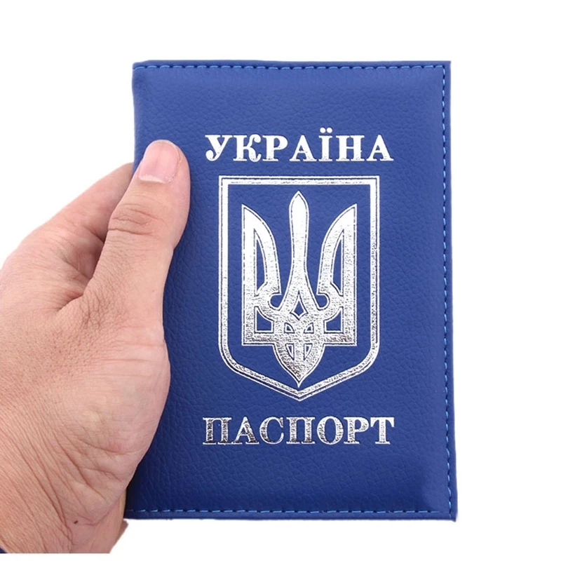 Ukrainian National Passport Cover PU Leather Travel Passport Holder Ukrain Credit Card Holder card holder credit card holder passport holder