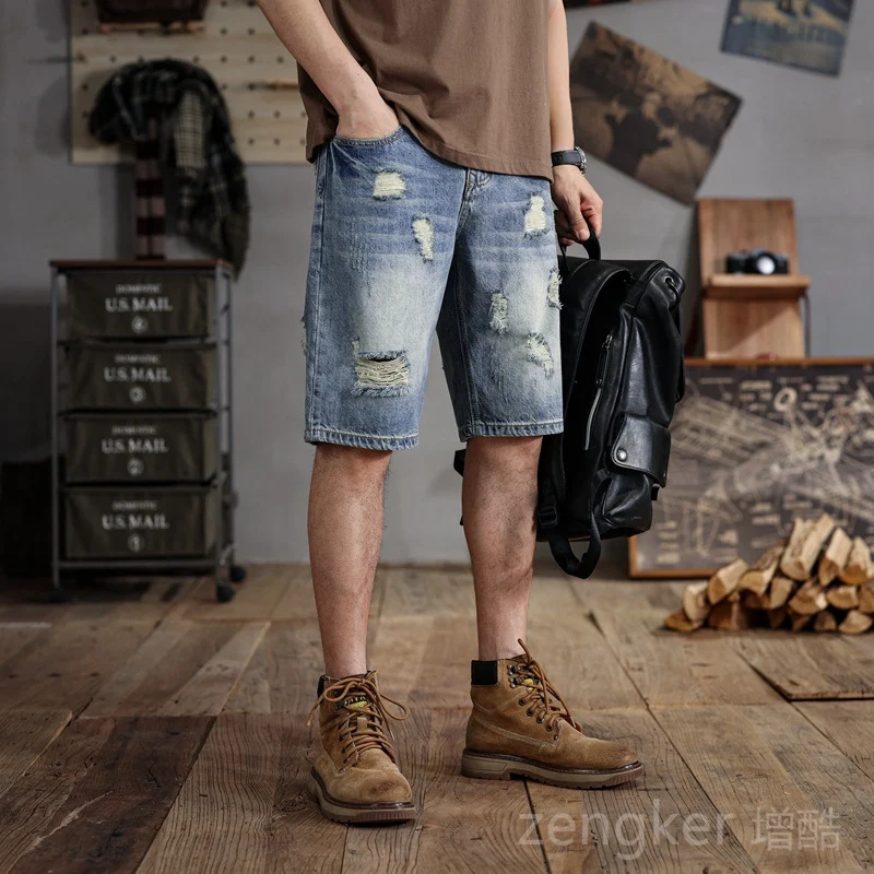 Men Denim Shorts Large Size Elastic Plus Size 6xl 7xl 9xl 10xl 42 44 46 48