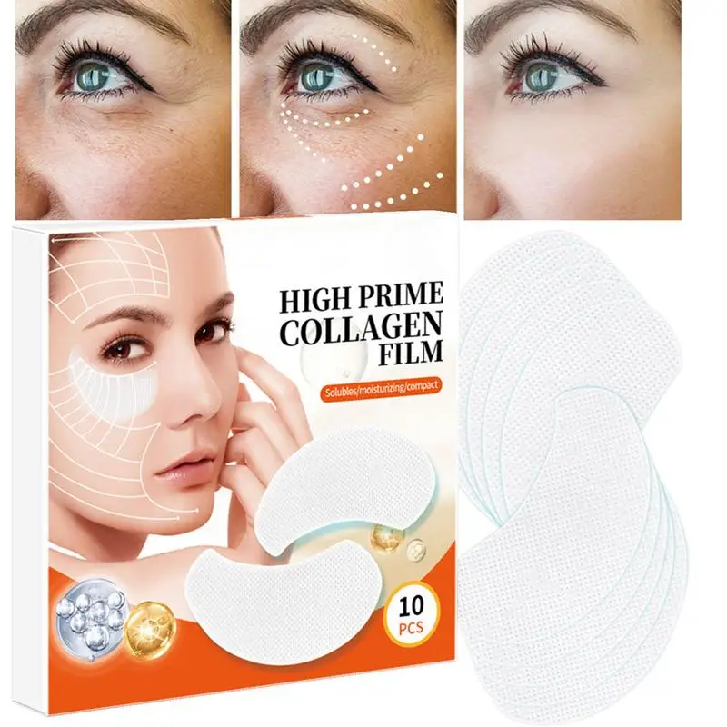 

New Highprime Collagen Film Water Soluble Moisturizing Anti Dark Circles Patch Face Collagen Essence Paste drop shipping