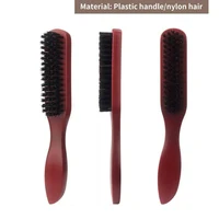 Brosse à cheveux en poils de sanglier (unisexe)-brosse à poils coiffants professionnelle sans parfum, adaptée aux cheveux épais/fins 5