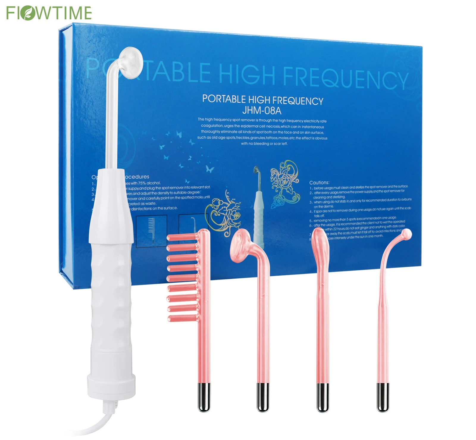 Home Use 4 In 1 High Frequency Facial Machine With Electrode Glass Tube