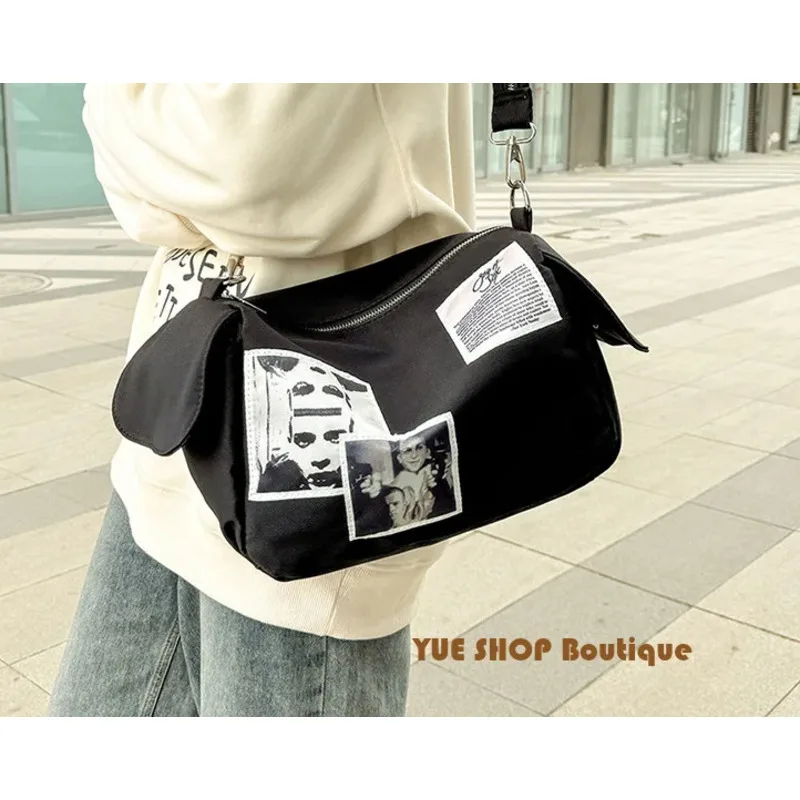 

Multifunctional Casual Oversized Capacity Crossbody and Simple Couple Handbags Oxford Cloth Shoulder Bags Street Canvas Bags