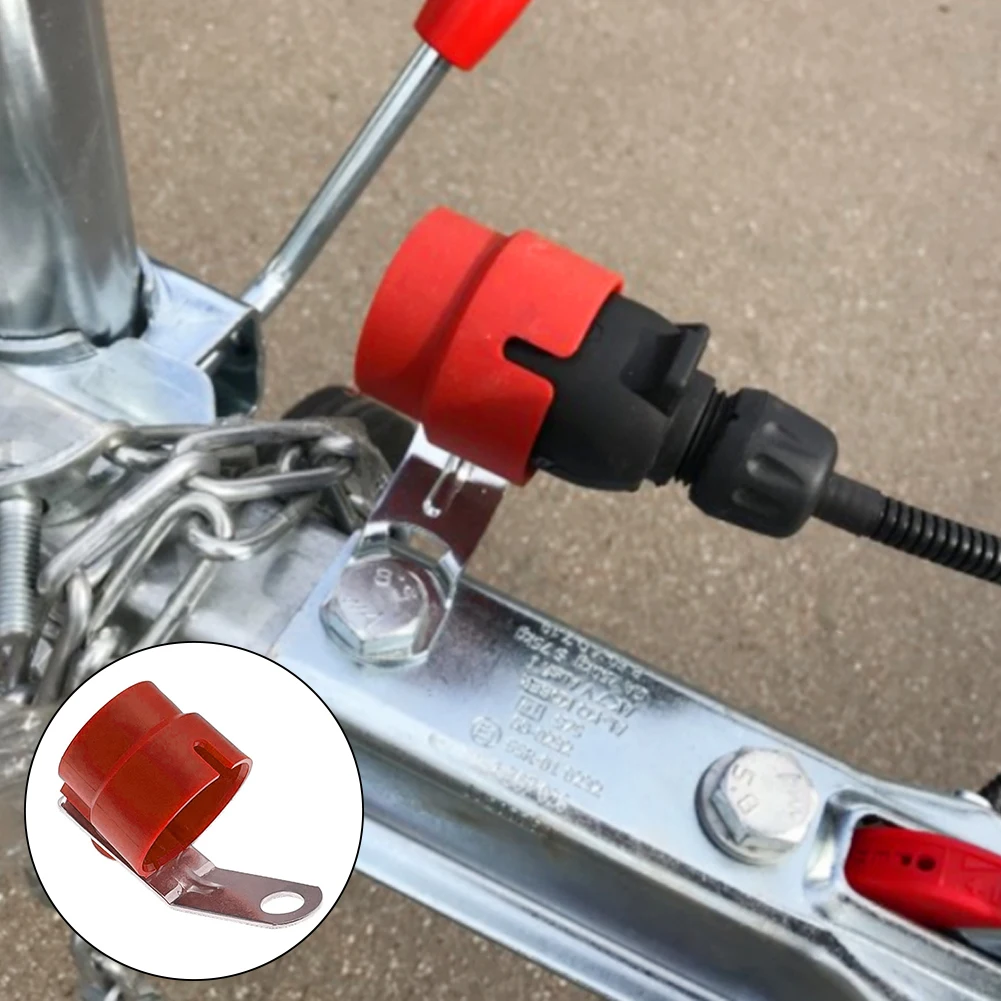 Round Parking Cover Trailer Plug Holder Trailer Connector For 7 /13 Pin Plugs Adapter Caravan Car Truck Accessories trailer plug adapter trailer plug holder