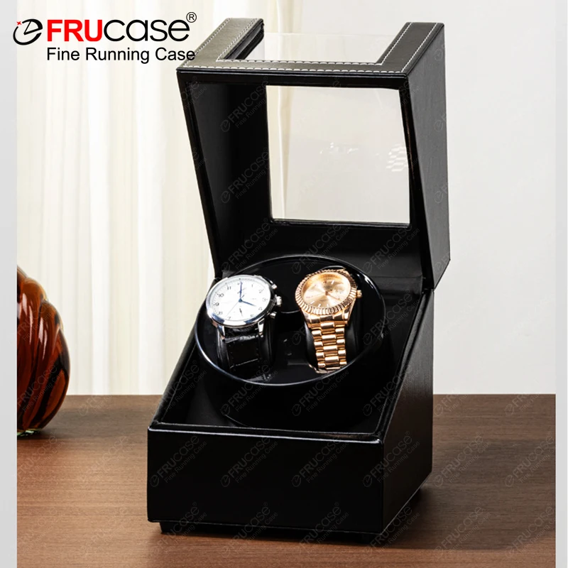 FRUCASE PU Watch Winder for Automatic Watches Watch Box USB Charging watch winder