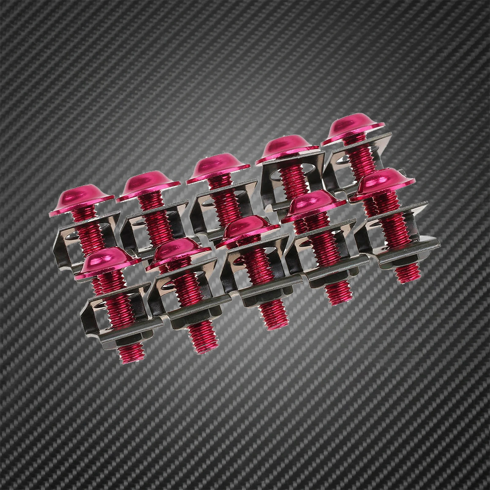 MACTIONS 10x 6mm Universal Motorcycle Fairing Body Bolts Scooter Nuts Bolts M6 Spire Speed Fastener Clips Screw Spring Nut
