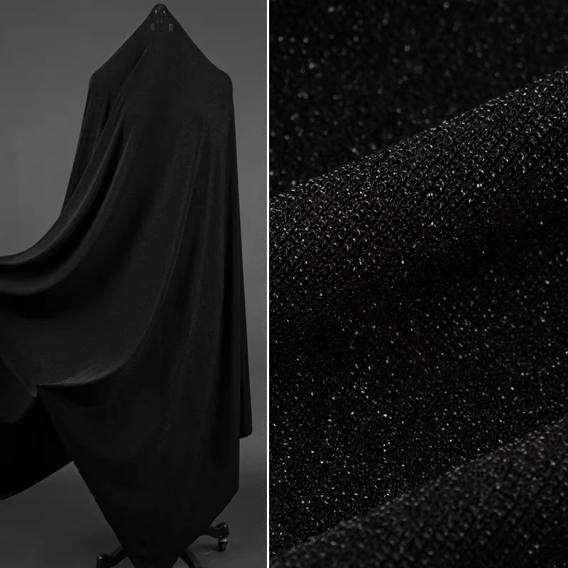 Black Glitter Stretch Korean Silk Fabric Sparkle Breathable Material for Evening Dresses Tops Tailoring Designer Apparel - AliExpress 15 Black Glitter Stretch Korean Silk Fabric Sparkle Breathable Material for Evening Dresses Tops Tailoring Designer Apparel - AliExpress 15