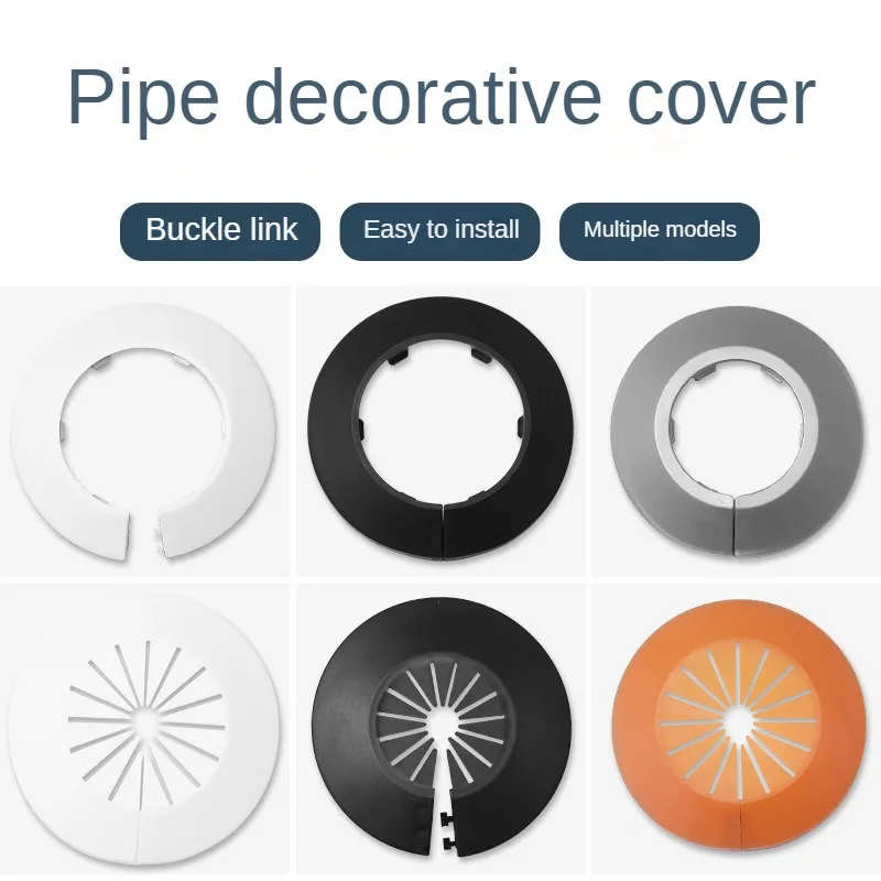 2pcs Plastic Wall Hole Cover Cap Round Duct Pipeline Valve Pipe Plug Snap-on Plate Kitchen Faucet Trim Cover Accessories