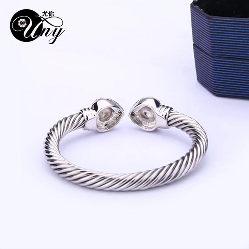 UNY Bangle Love Heart Twisted Wire Bracelet Free Ship Bangle Designer Brand Retro Unique Elegant Women Fashion Jewelry Bracelets 3