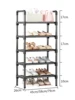 Black Elevated Shoe Rack Small  Simple Multi-layer Shoe Cabinet Home Entrance Rental Housing Dormitory Storage Rack New 2023 6