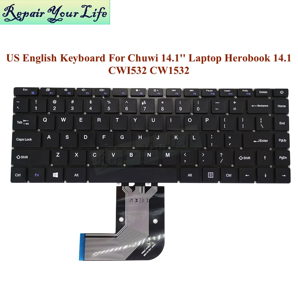 Teclado para Notebook para Chuwi Brasil Eua Inglês Latim Herobook Cw1532 Pt-br Brasileiro Cwi532 14.1 Novo