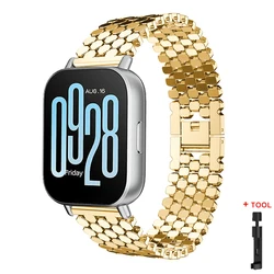 22mm Metal Alloy Wristband Bracelet Replacement Band Accessories for Redmi 3 Active (Gold)