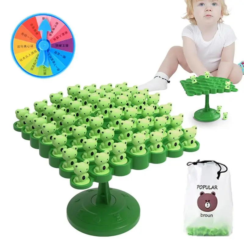 Frog Balance Tree Game Kids Balanced Board Game Parent-child Interactive Tabletop Game Baby Educational Toys Montessori Math Toy special price wooden balance board for adult and child standing balance training lower limb muscle strength household health