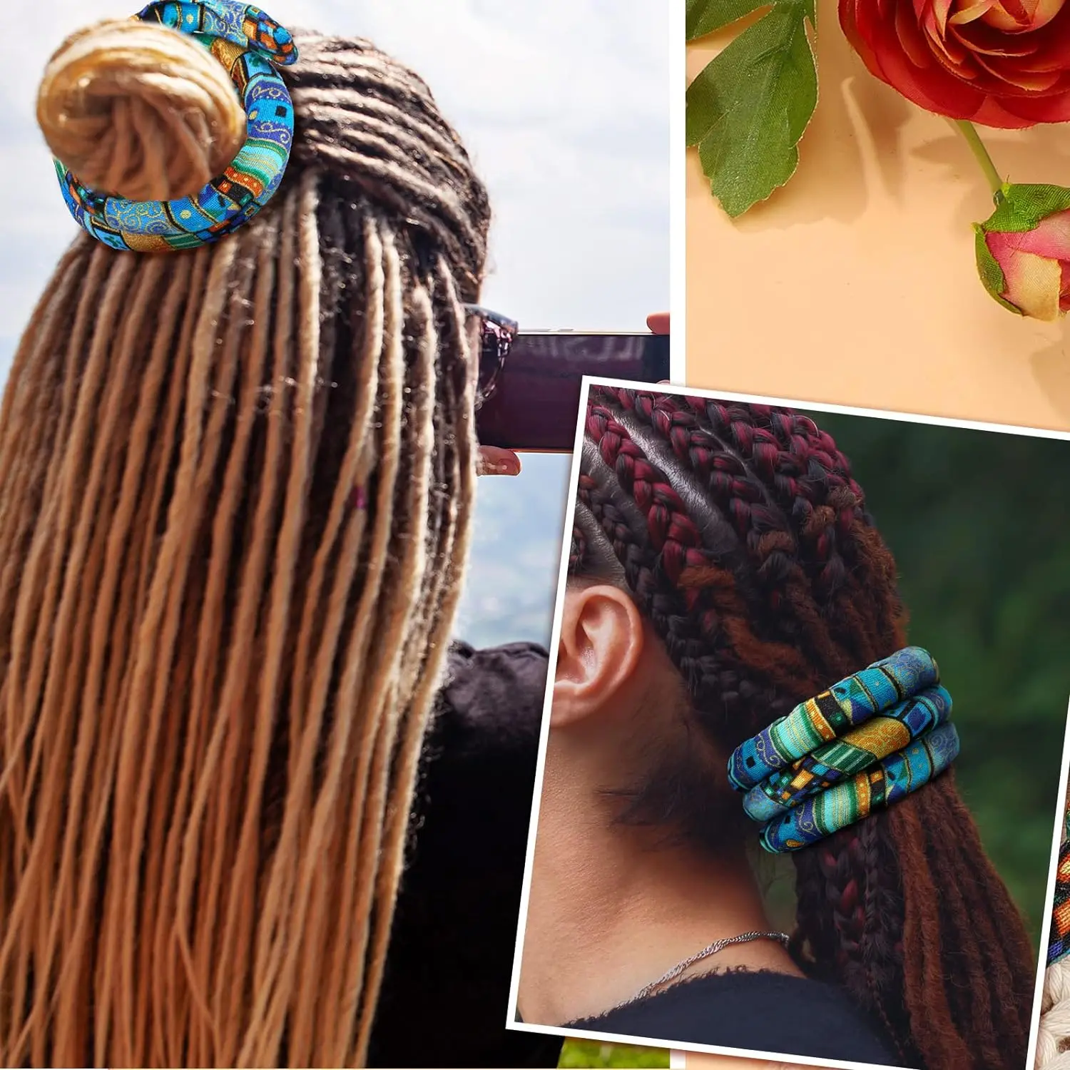 Ethnic Style Colored Spiral Braid Bendable Hair Accessory