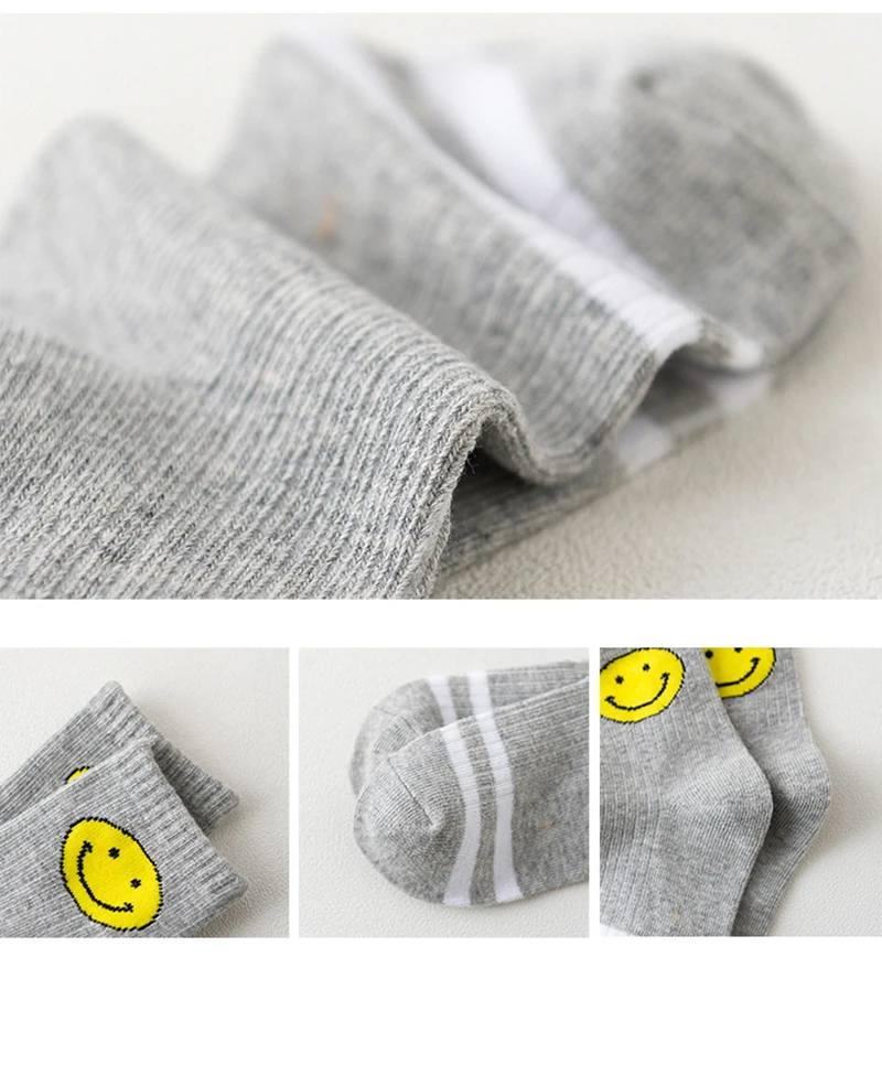 Children Short Socks 5 Pairs / Lot Kids 1-10 Years Smile Face Summer Spring Autumn Cotton Girl Boy Cute Socks Child Clothing 6 S8bf9662f00a146cda57723608ba0ec18y