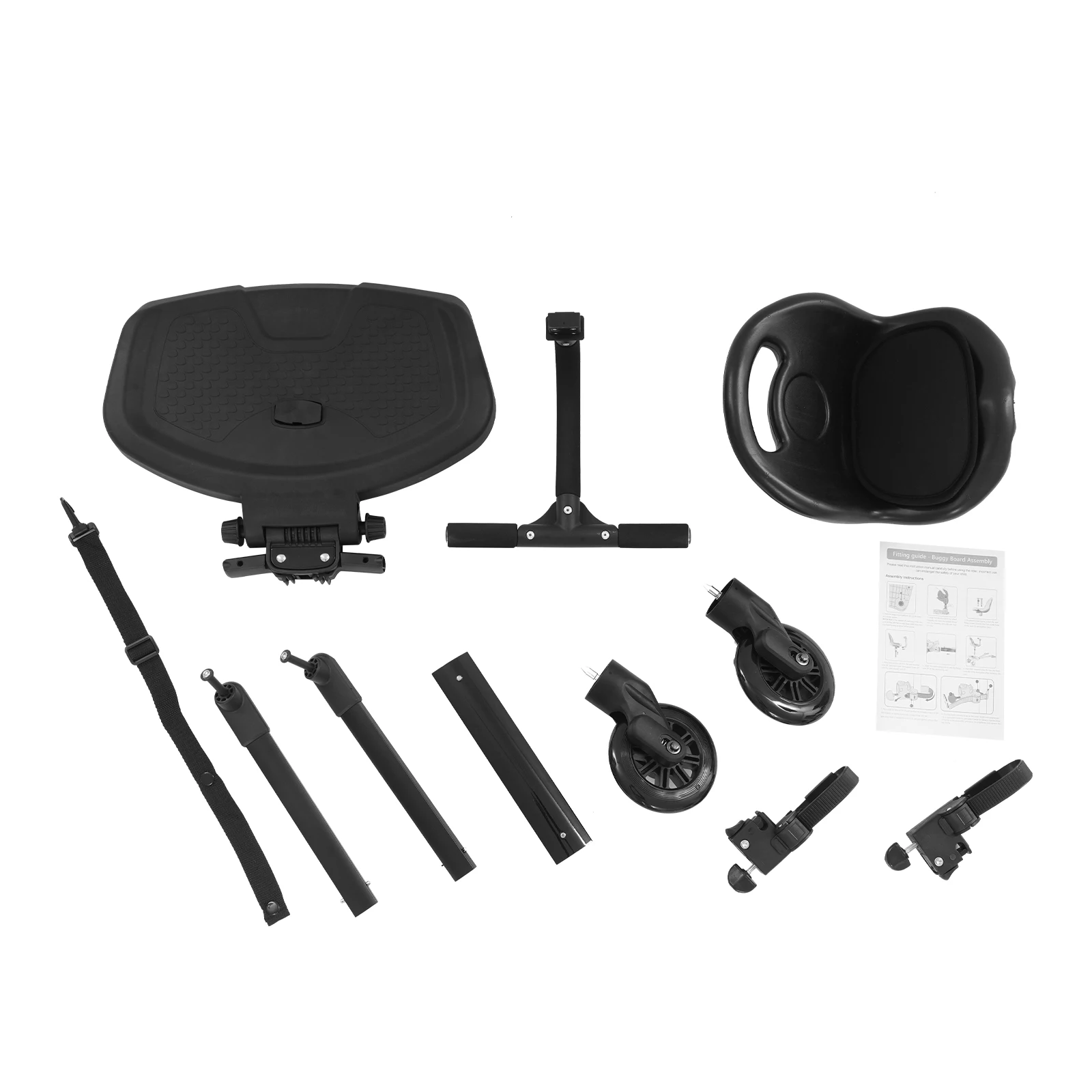 2-in-1 Universal Stroller Ride-On Board with Removable Seat,