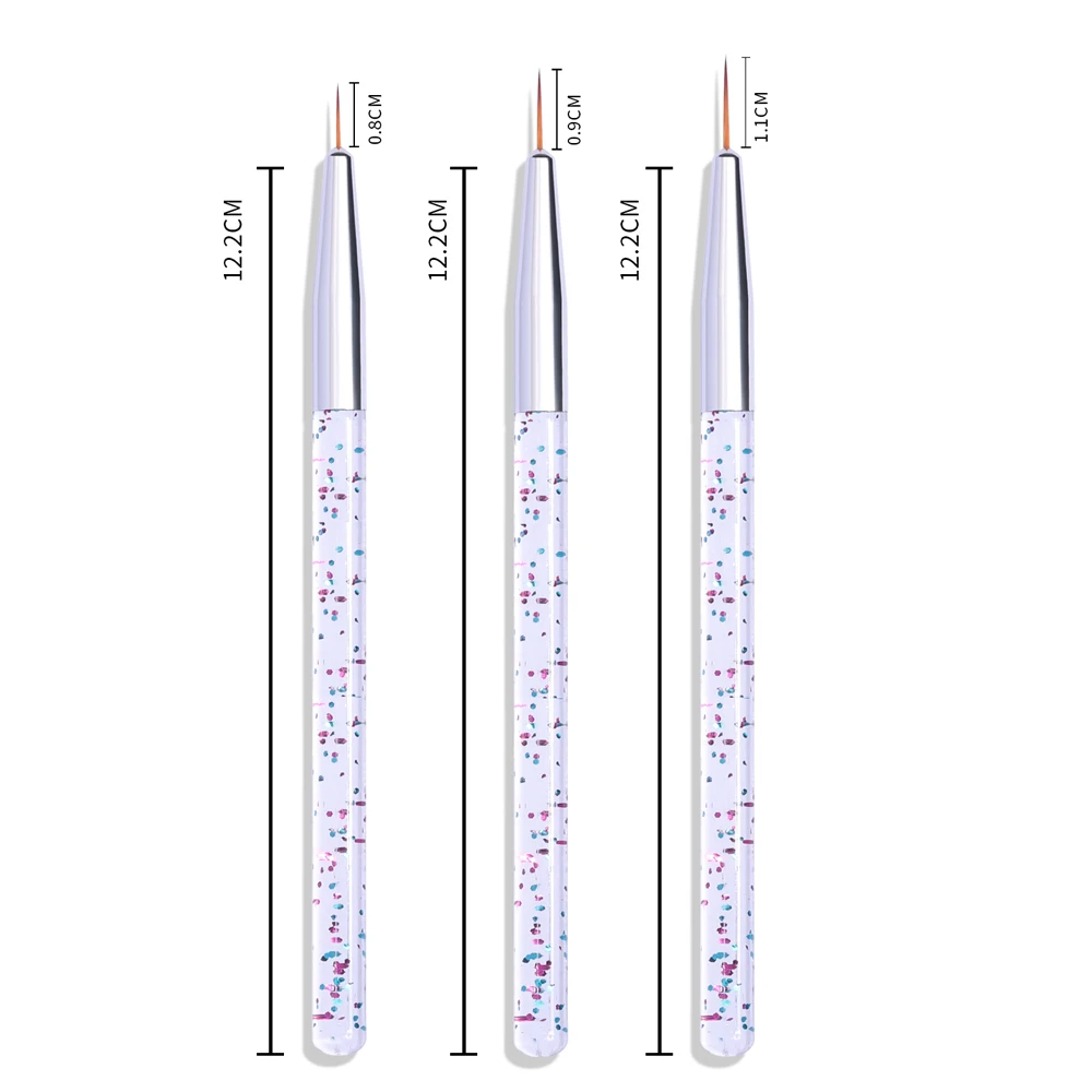 LULAA Nail Art Pen Set Nail Art Painting Brushes Gel Polish Painting Brush Set Thin Drawing Pen for Diy