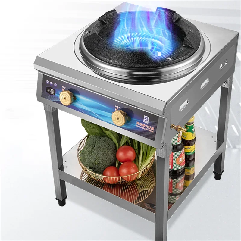 Fierce Fire Stove Commercial Gas Cooker Single Wok Gas Burner  Stove Anti-blocking Hotel High Pressure Energy-saving Gas Cooktop