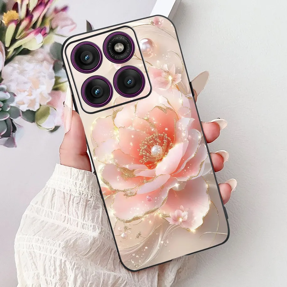 Floral Bowknot Soft Silicone Back Cover Case