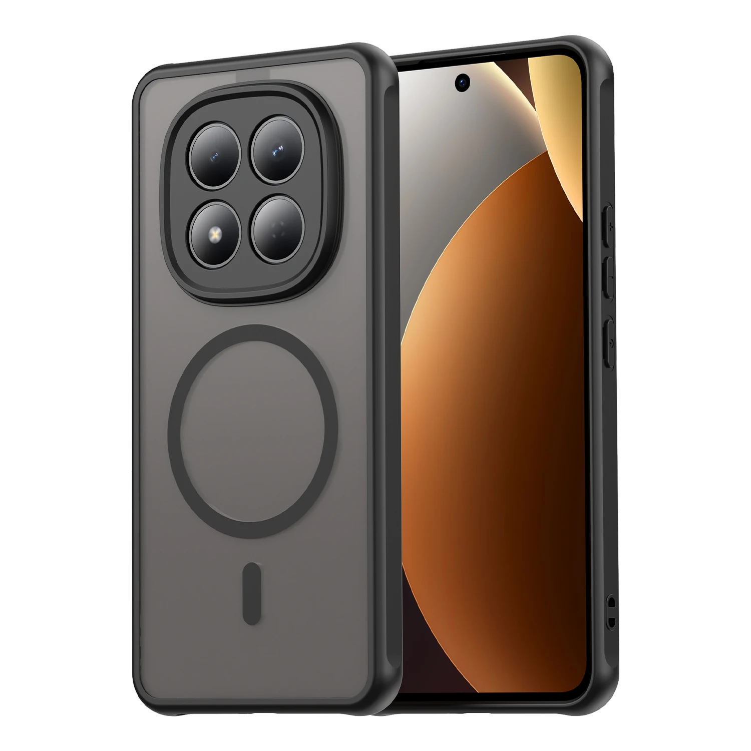 Frosted Shield Shockproof Case with Magnetic Wireless Charging Capability