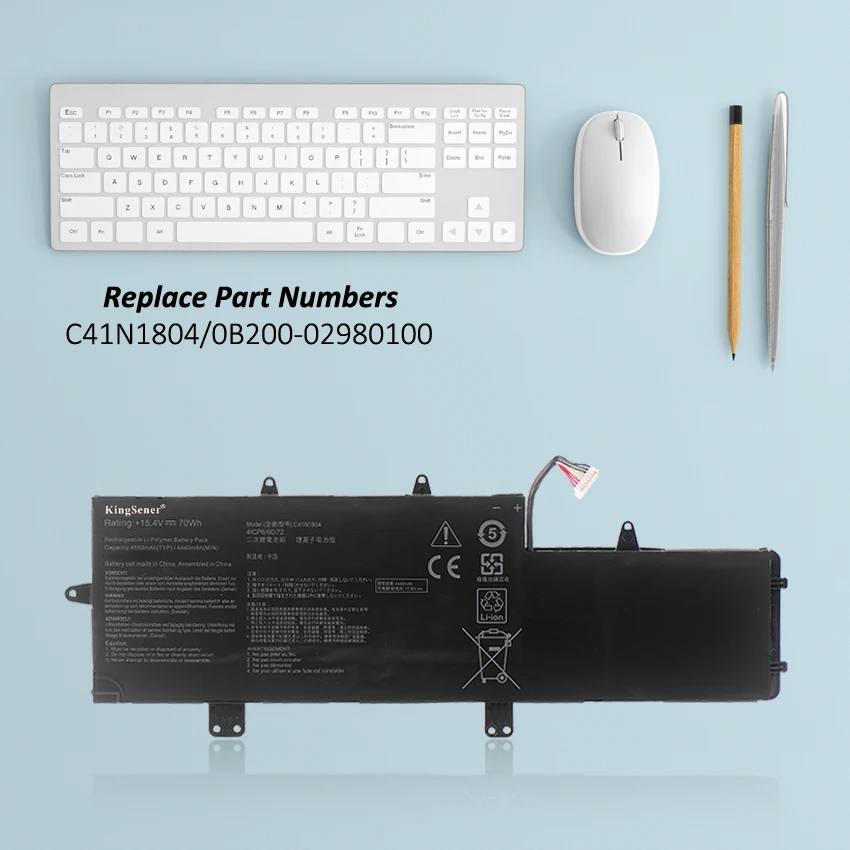 Kingsener C41n1804 Bateria do Portátil para Asus Zenbook Pro 14 Ux450fdx Ux450fd Ux480 Ux480fd Ux450fdx1a Ux450fdx 15.4v 70wh - Imagem 5