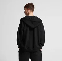 600GSM 95% Cotton Solid Retro Oversize Hoodie Unisex Winter Warm Zipper Up Open-Up Hoodies Vintage Classic Streetwear Loose Coat 2